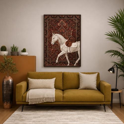 لوحات خيول طولية تصميم عصري