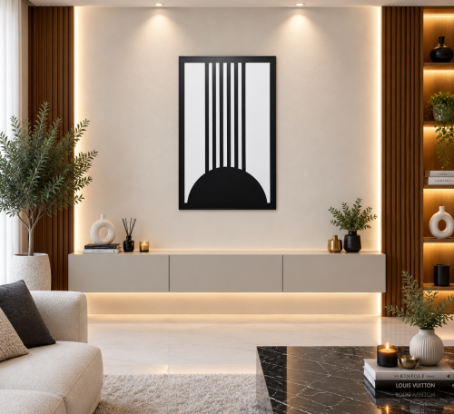 لوحات خشبية طولية تصميم عصري