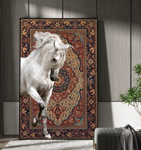 لوحات خيول طولية تصميم عصري