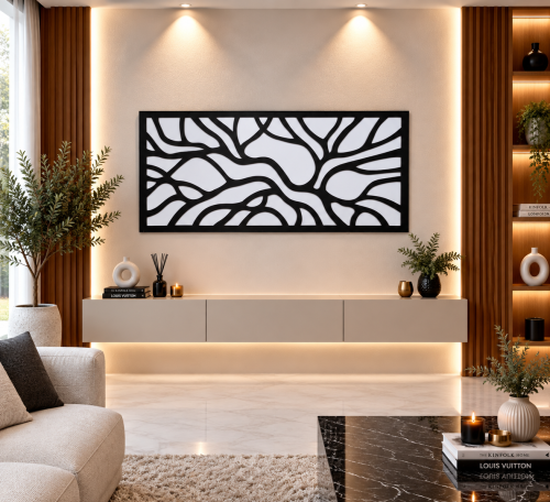 لوحات خشبية عرضية تصميم عصري