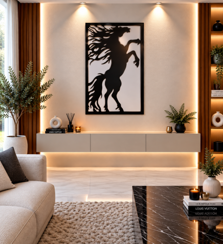 لوحات خشبية طولية تصميم عصري