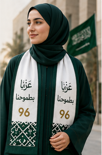 وشاح اليوم الوطني السعودي 96 للكبار