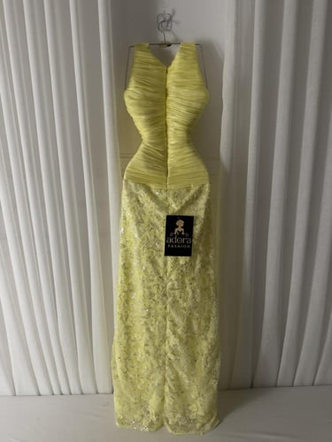 فستان سهره ليموني