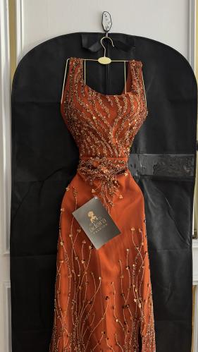 فستان سهره برتقالي