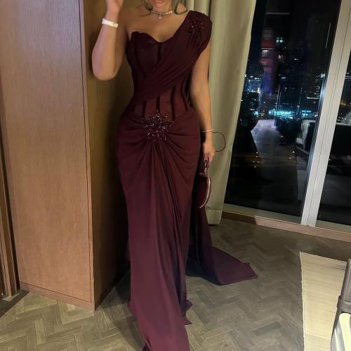 فستان سهره برغندي