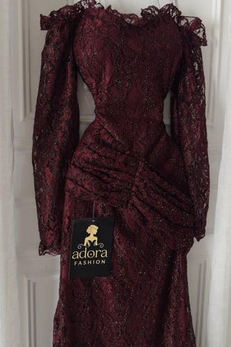 فستان سهره برغندي