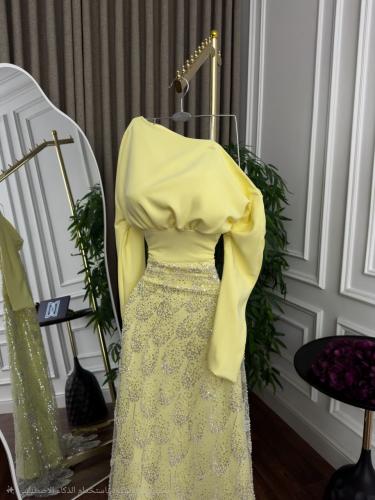 فستان سهرة اصفر