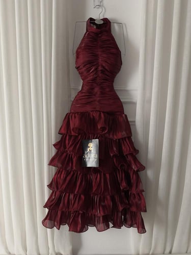 فستان ناعم وردي قصير