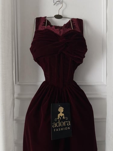 فستان مخمل دافئ