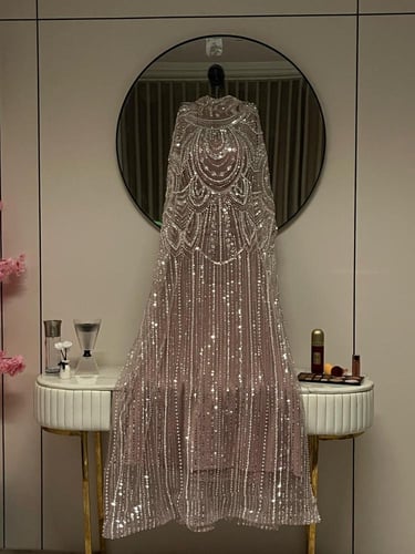 فستان سهرة فخم تطريز كامل
