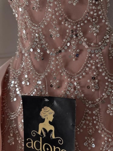 فستان سهره وردي فصوص