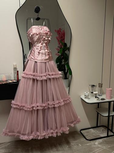 فستان سهرة تل مطرز