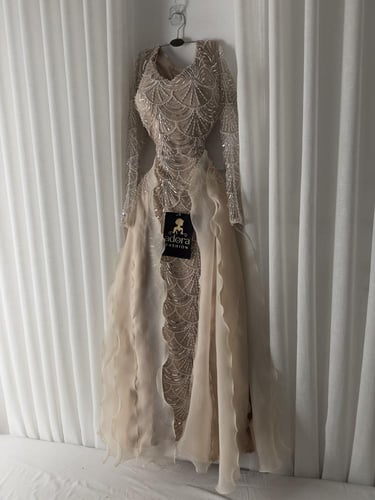 فستان سهره بيج فخم