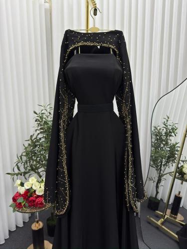 فستان سهرة اسود ملكي