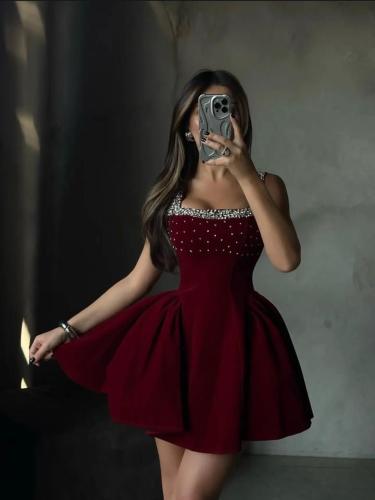 فستان سهره عودي قصير