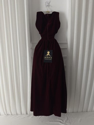 فستان مخمل دافئ