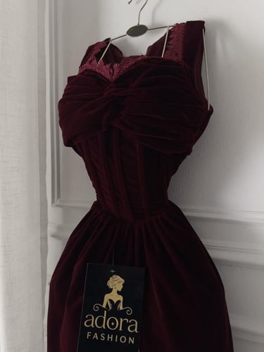 فستان مخمل دافئ