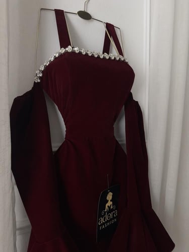 فستان مخمل انيق