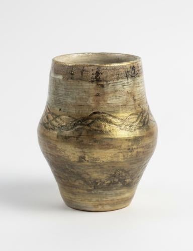 "Golden Orbit" Vase – Rustic Handmade Design with...