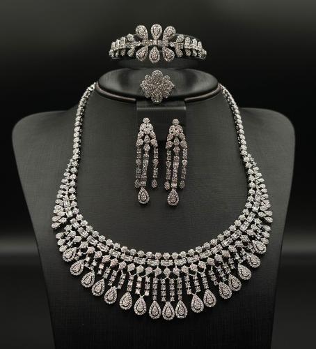 طقم اكسسوار نسائي زركون