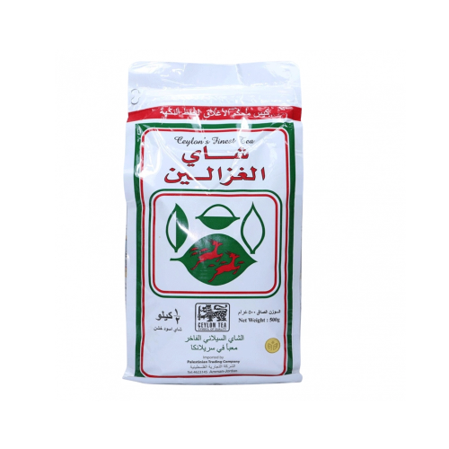 شاي الغزالين سيلاني فاخر اسود خشن 500 جرام