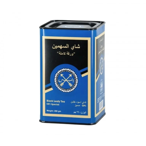 شاي السهمين المنيس ورقة كاملة اسود خشن 290 جرام OP...