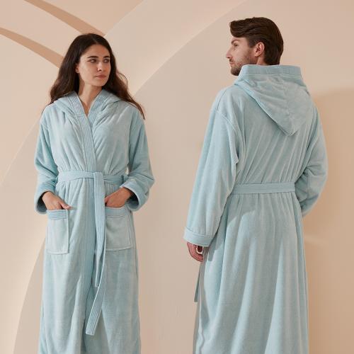 روب مودرن بقبعة - تركواز