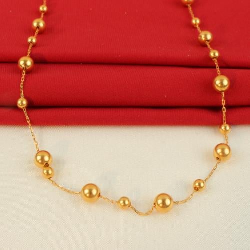 عقد ذهب ناعم عيار 21 الوزن 3.18 جم