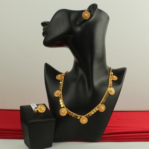 طقم ذهب عيار 21