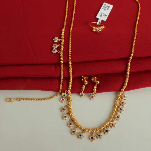 طقم ذهب عيار 21
