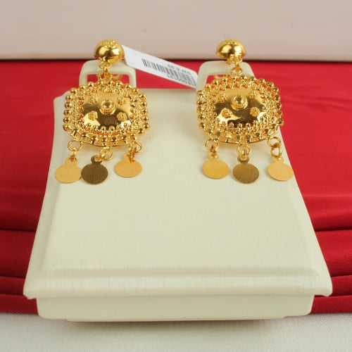 حلق ذهب عيار 21