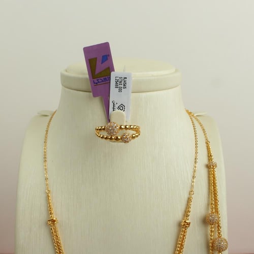 طقم ذهب عيار 21