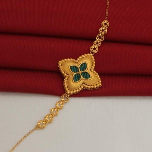 طقم ذهب عيار 21 تصميم عصري الوزن 22.30 جم