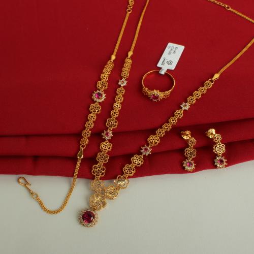 طقم ذهب عيار 21