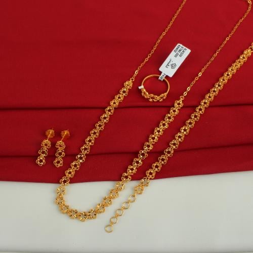 طقم ذهب عيار 21