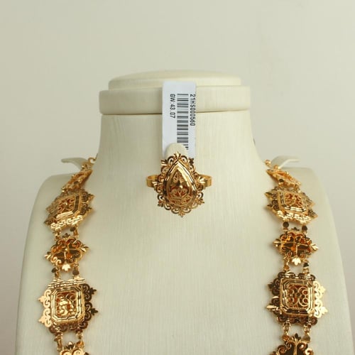 طقم ذهب عيار 21