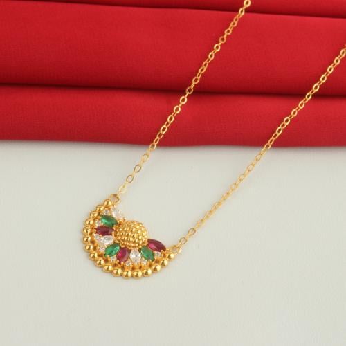 عقد ذهب ناعم عيار 21 الوزن 3.23 جم