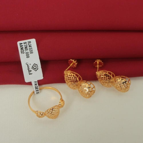 طقم ذهب عيار 21 الوزن 25.84 جم