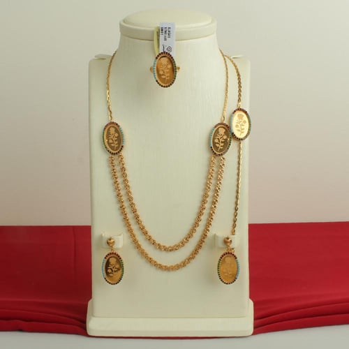 طقم ذهب عيار 21