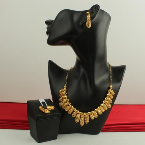 طقم ذهب عيار 21