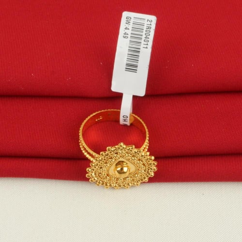 خاتم ذهب عيار 21 تصميم عصري الوزن 4.49 جم