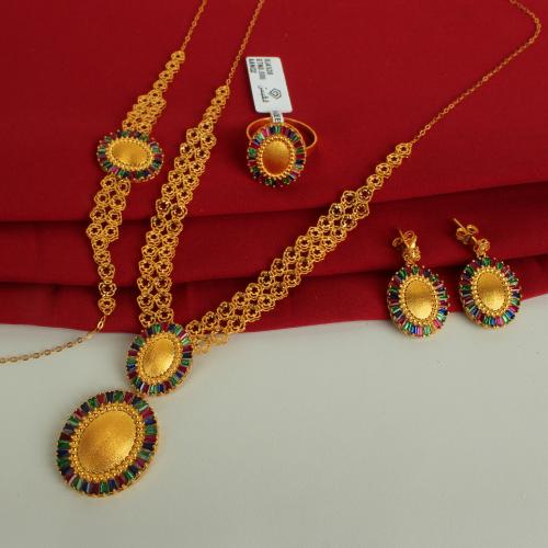 طقم ذهب عيار 21