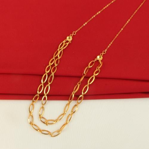 عقد ذهب ناعم عيار 21 الوزن 7.23 جم