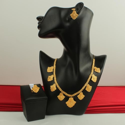 طقم ذهب عيار 21