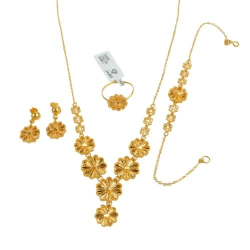 طقم ذهب عيار 21