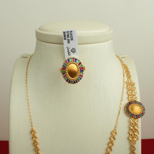 طقم ذهب عيار 21