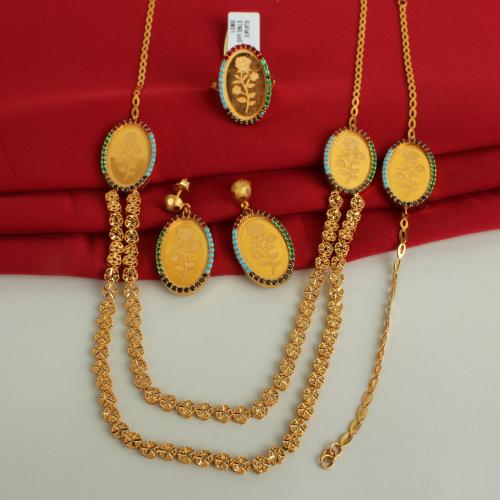 طقم ذهب عيار 21