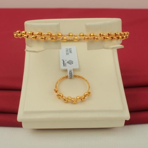 سوارة ذهب مع خاتمها عيار 21