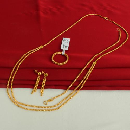 طقم ذهب عيار 21