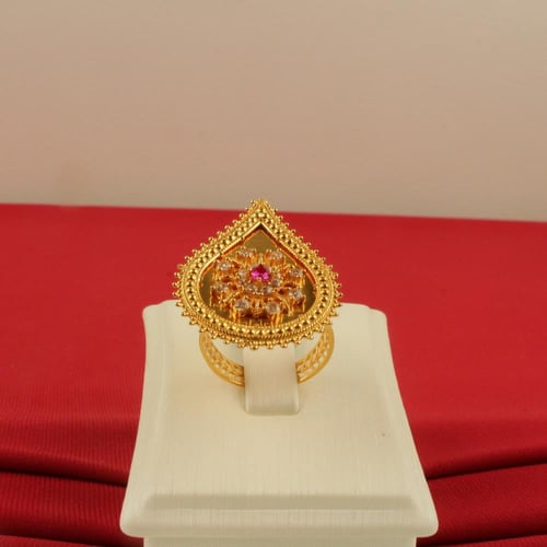 خاتم ذهب عيار 21 تصميم عصري الوزن 5.28 جم